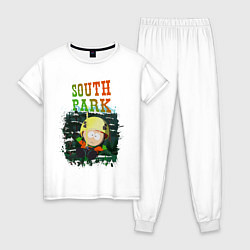 Пижама хлопковая женская South Park, цвет: белый