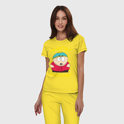 Пижама хлопковая женская South Park, Эрик Картман, цвет: желтый — фото 2