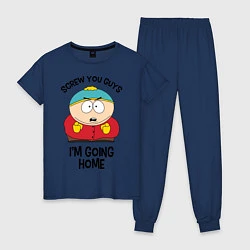 Пижама хлопковая женская South Park, Эрик Картман, цвет: тёмно-синий