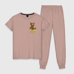 Пижама хлопковая женская Scooby Snacks, цвет: пыльно-розовый