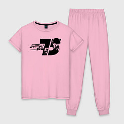 Пижама хлопковая женская Победа 75 лет, цвет: светло-розовый