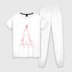 Пижама хлопковая женская Bloodborne, цвет: белый