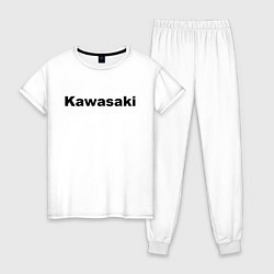 Пижама хлопковая женская KAWASAKI Z, цвет: белый