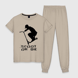 Женская пижама Самокат фристайл трюк экстрим