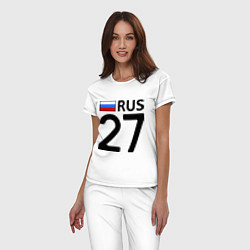 Пижама хлопковая женская RUS 27, цвет: белый — фото 2