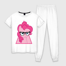 Пижама хлопковая женская Pinky Pie hipster, цвет: белый