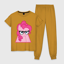 Пижама хлопковая женская Pinky Pie hipster, цвет: горчичный