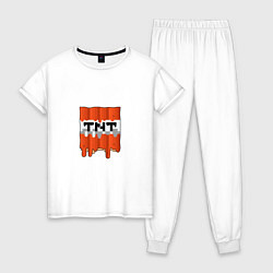Пижама хлопковая женская TNT, цвет: белый