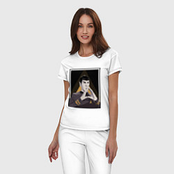 Пижама хлопковая женская Spock Z, цвет: белый — фото 2