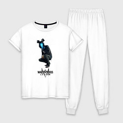 Пижама хлопковая женская Watch Dogs: Legion, цвет: белый