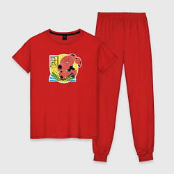 Пижама хлопковая женская Бэймакс, цвет: красный
