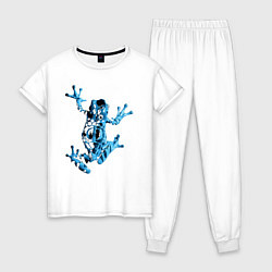 Пижама хлопковая женская Лягушка Сериал за гранью, цвет: белый