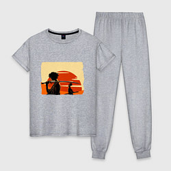 Пижама хлопковая женская Самурай Чамплу Мугэн и Дзин, цвет: меланж