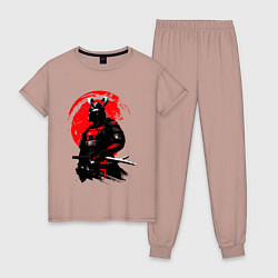 Пижама хлопковая женская САМУРАЙ, цвет: пыльно-розовый