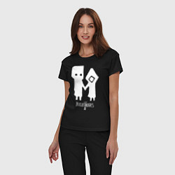 Пижама хлопковая женская LITTLE NIGHTMARES 2, цвет: черный — фото 2