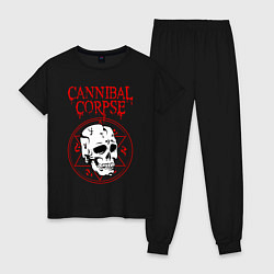 Пижама хлопковая женская CANNIBAL CORPSE, цвет: черный