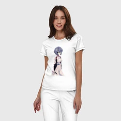 Пижама хлопковая женская Ayanami Rei, цвет: белый — фото 2
