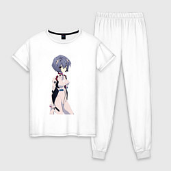 Пижама хлопковая женская Ayanami Rei, цвет: белый