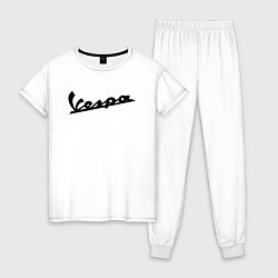 Пижама хлопковая женская Vespa Мото Лого Z, цвет: белый