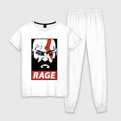Пижама хлопковая женская RAGE GOW, цвет: белый