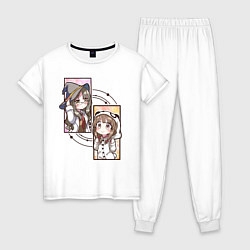 Пижама хлопковая женская Рио и Каэдэ, цвет: белый