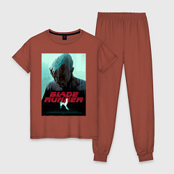 Пижама хлопковая женская Слезы в дожде Blade Runner, цвет: кирпичный
