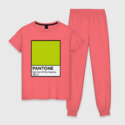 Пижама хлопковая женская Shrek: Pantone Color, цвет: коралловый