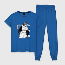 Пижама хлопковая женская Альбедо Оверлорд, цвет: синий