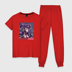 Пижама хлопковая женская Mirage, цвет: красный