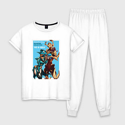 Пижама хлопковая женская Warframe, цвет: белый