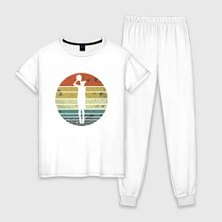 Пижама хлопковая женская Basket Girl, цвет: белый