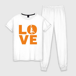 Пижама хлопковая женская Basket Love, цвет: белый