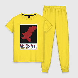 Пижама хлопковая женская Орёл - Армения, цвет: желтый