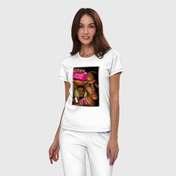 Пижама хлопковая женская Jordan - Fight Club, цвет: белый — фото 2