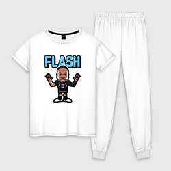 Пижама хлопковая женская Wade - Flash, цвет: белый