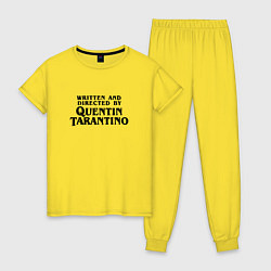 Пижама хлопковая женская Quentin Tarantino, цвет: желтый