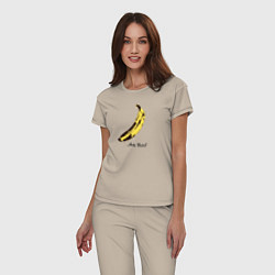 Пижама хлопковая женская Банан, Энди Уорхол, цвет: миндальный — фото 2