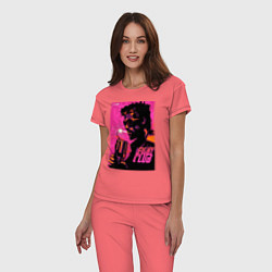 Пижама хлопковая женская Тайлер Дёрден, Бойцовский клуб, цвет: коралловый — фото 2