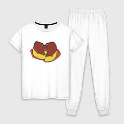 Пижама хлопковая женская Wu-Tang Cookie, цвет: белый