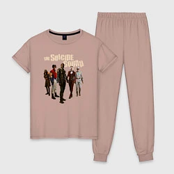 Пижама хлопковая женская The Suicide Squad, цвет: пыльно-розовый