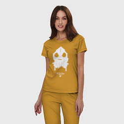 Пижама хлопковая женская Тинкер из Доты 2, цвет: горчичный — фото 2