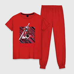 Пижама хлопковая женская Бэй Доу Genshin Impact, цвет: красный