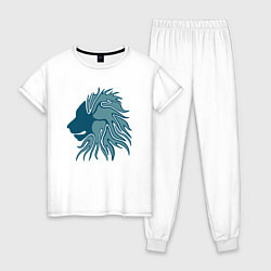 Пижама хлопковая женская Super Lion, цвет: белый