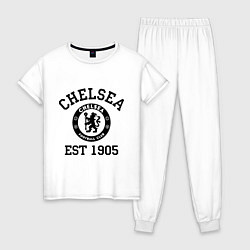 Пижама хлопковая женская Chelsea 1905, цвет: белый