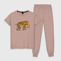 Женская пижама Тигровый слон