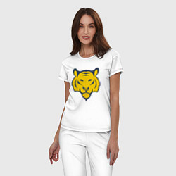 Пижама хлопковая женская Yellow Tiger, цвет: белый — фото 2