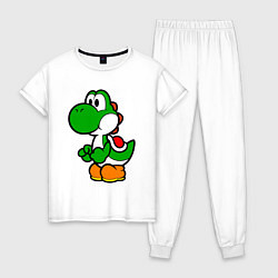 Пижама хлопковая женская Yoshi1, цвет: белый