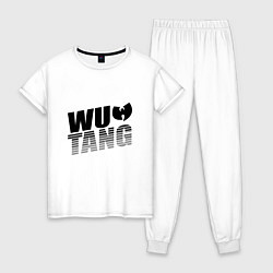 Пижама хлопковая женская Wu-Tang NYC, цвет: белый