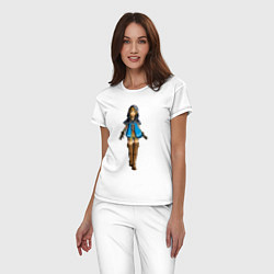 Пижама хлопковая женская The Zelda, цвет: белый — фото 2