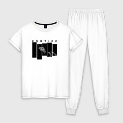 Пижама хлопковая женская Erotic, цвет: белый